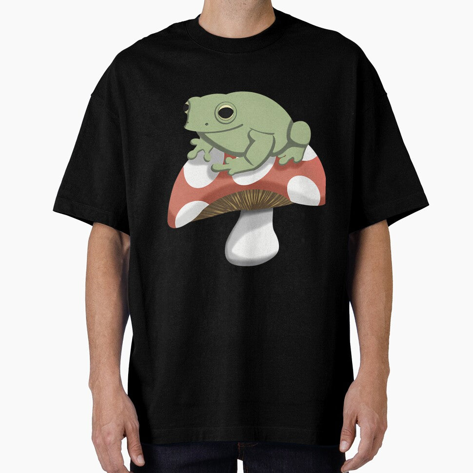 Frog on Toadstool Cute Woodland by folgersolarzj