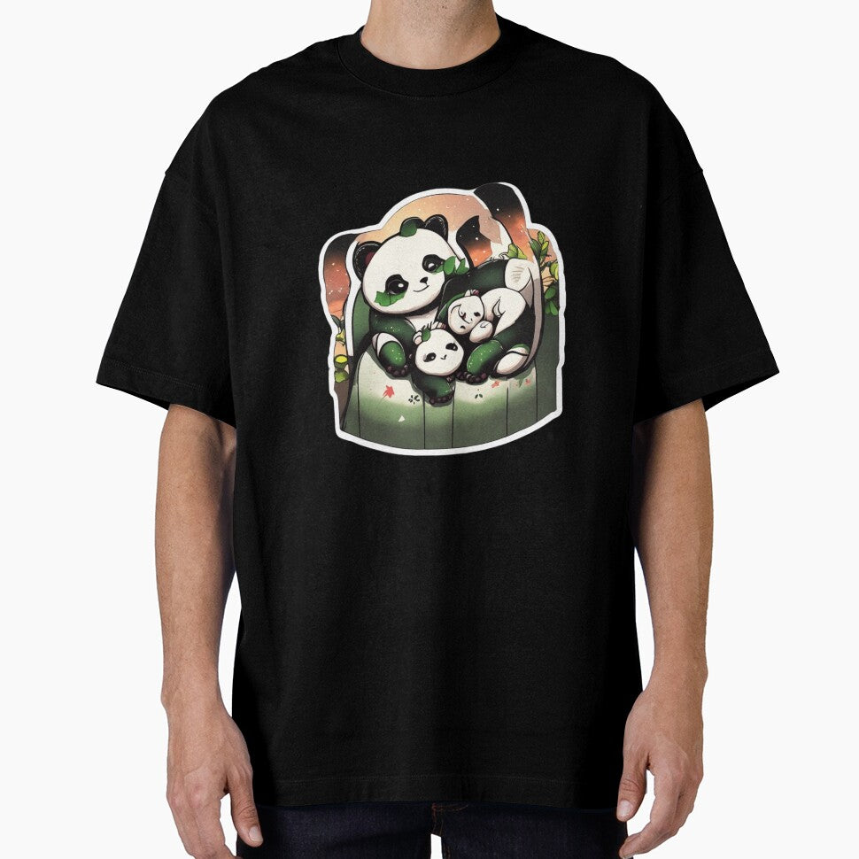 cute panda family enjoying sticker by Tape2Sticker