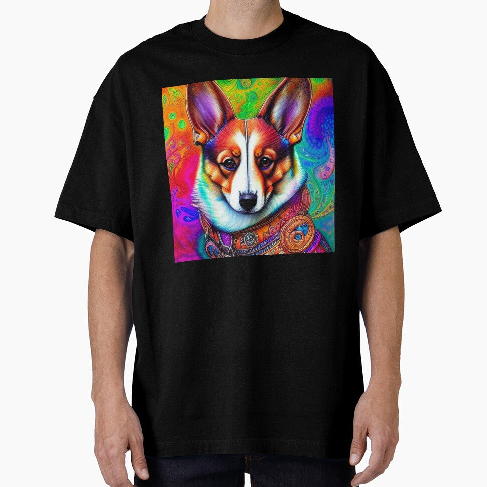 Tribal Corgi Dog Art 2 by DiatomDesigns