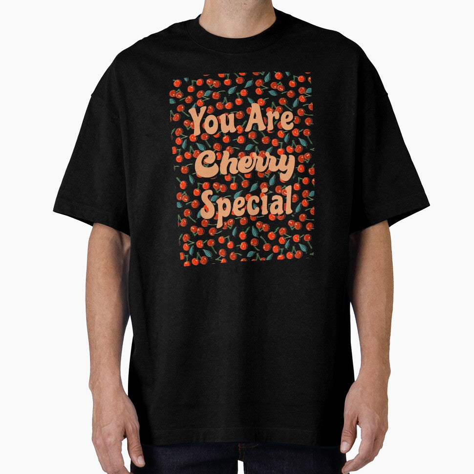 Cherry Cherries You Are Cherry Special Quote Illustration Summer Fruit Pattern by mythandframe