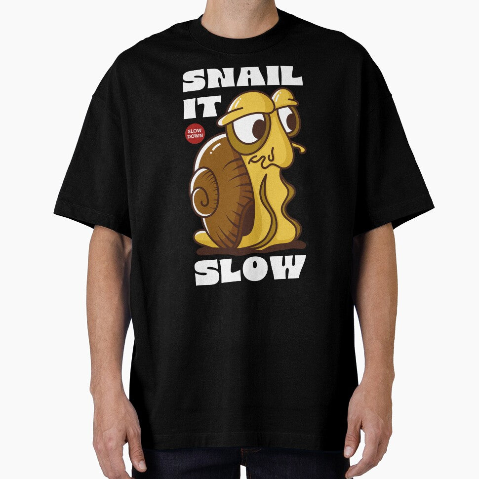 Slow Down Cartoon Snail by Maud Tee Art