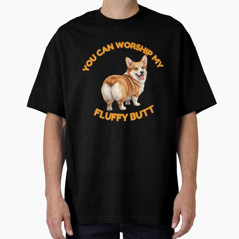 You Can Worship My Fluffy Butt – Funny Golden Corgi Meme by DailyStruggleCo