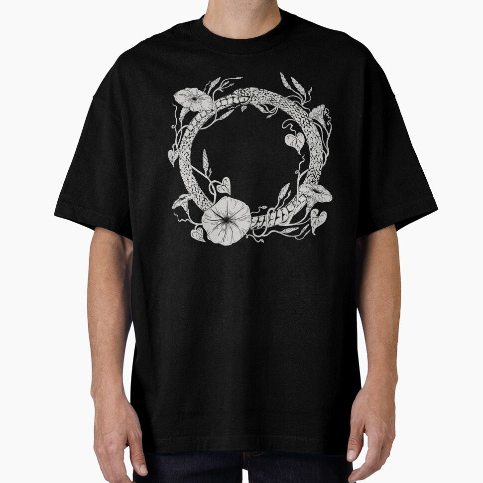 Mystical Ouroboros Engraving Style Drawing by Arcane Orchid