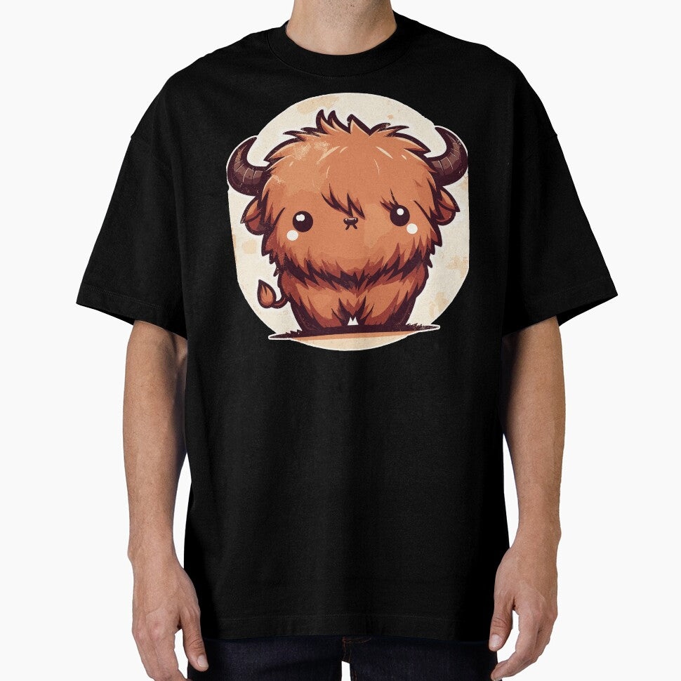 Kawaii Scottish Hairy Highland Cow by TomFrontierArt