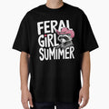 Raccoon head with the words "FERAL GIRL SUMMER" by MyNiceDesigns