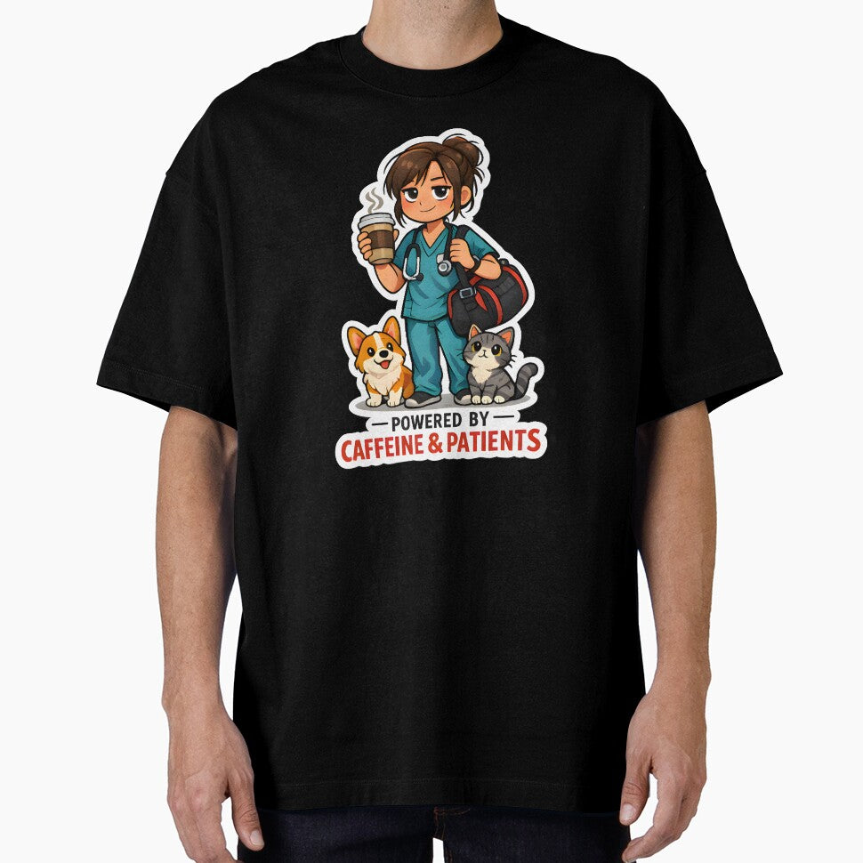 Powered by Caffeine & Patients Vet & Vet Tech Shirt | Veterinary Life Design by Bettybee00