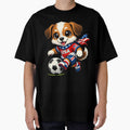 Cute Puppy Soccer Player USA Flag Dog Lover by Tsugraf Designs