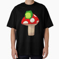 Frog On Red Mushroom by Cutsiecottage