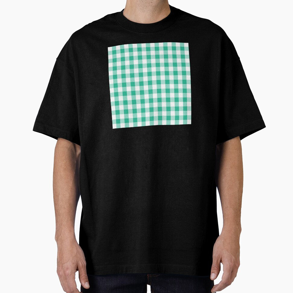 Mint Leaf Gingham Print Pattern by Flip & Flop