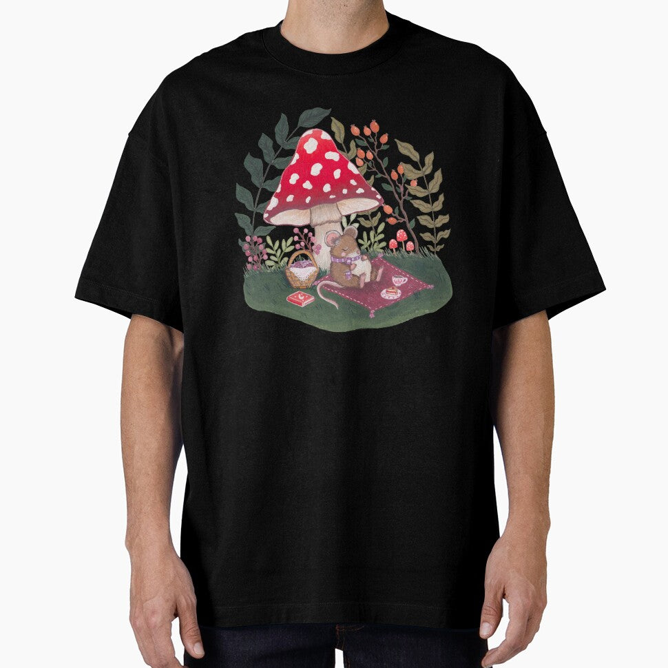 Cute Little Mouse Picnic by WildWoodPrint