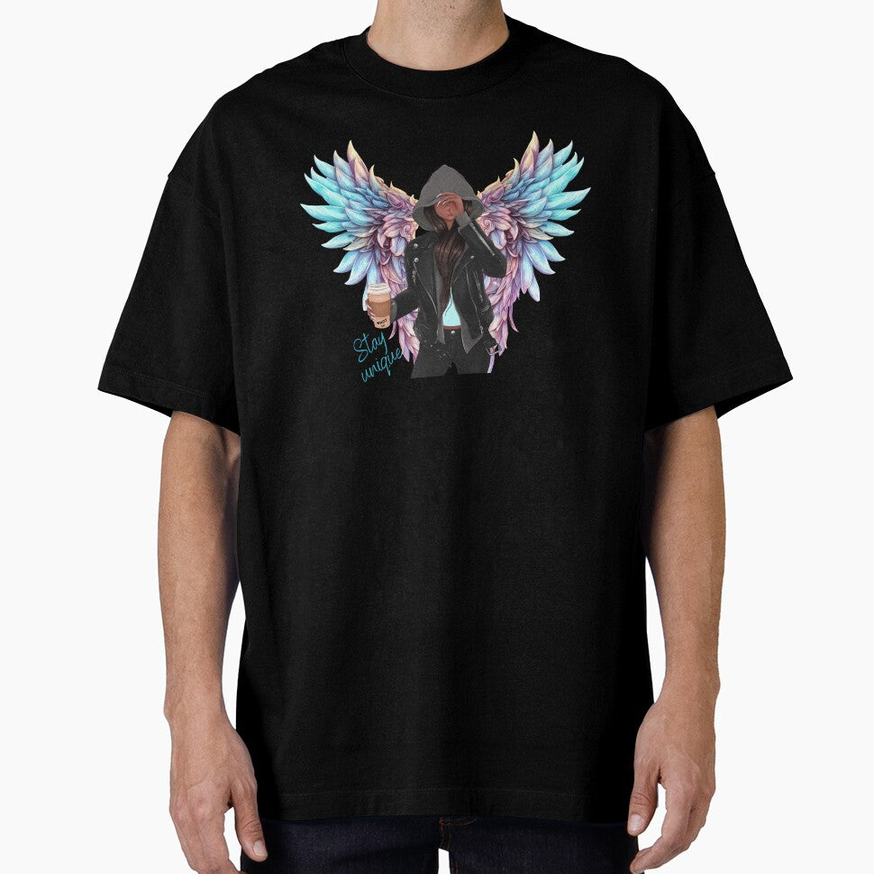 Black girl angel stay unique by LuckyFamily