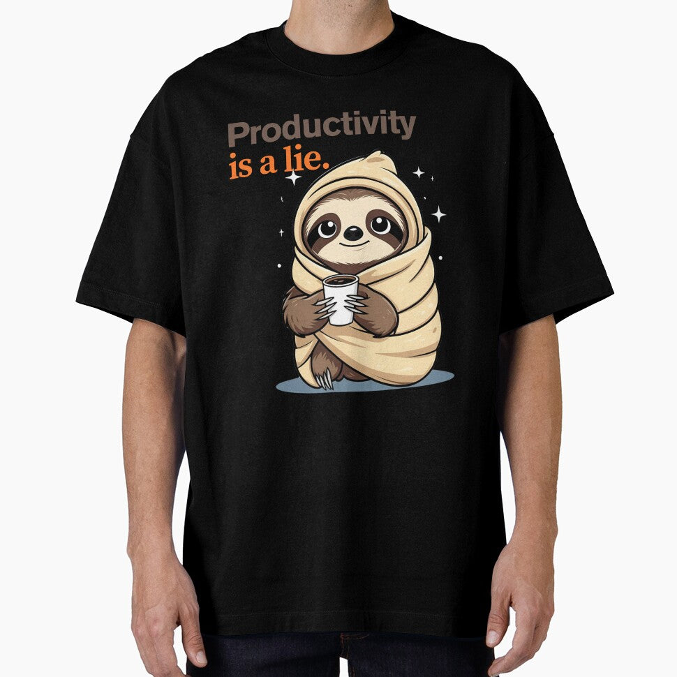 Productivity is a Lie – Lazy Sloth Sticker for Burnt-Out Souls by modishwelt