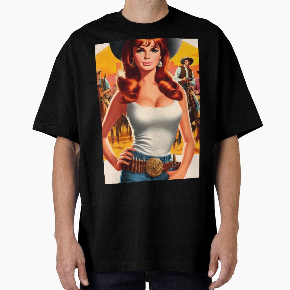 Cute Retro Cowgirl Painting by PulpVintage