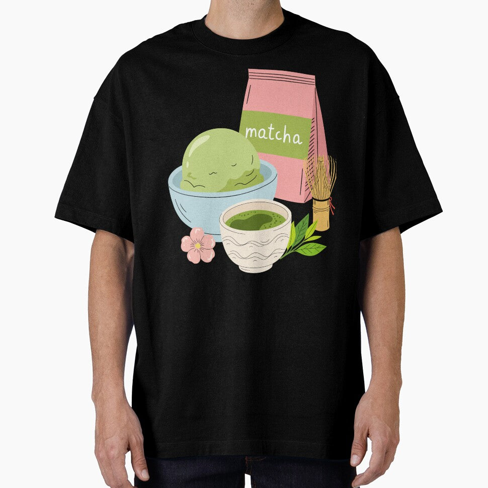 Cute Matcha Lover Aesthetic - Ice Cream & Green Tea by AllaMashycheva