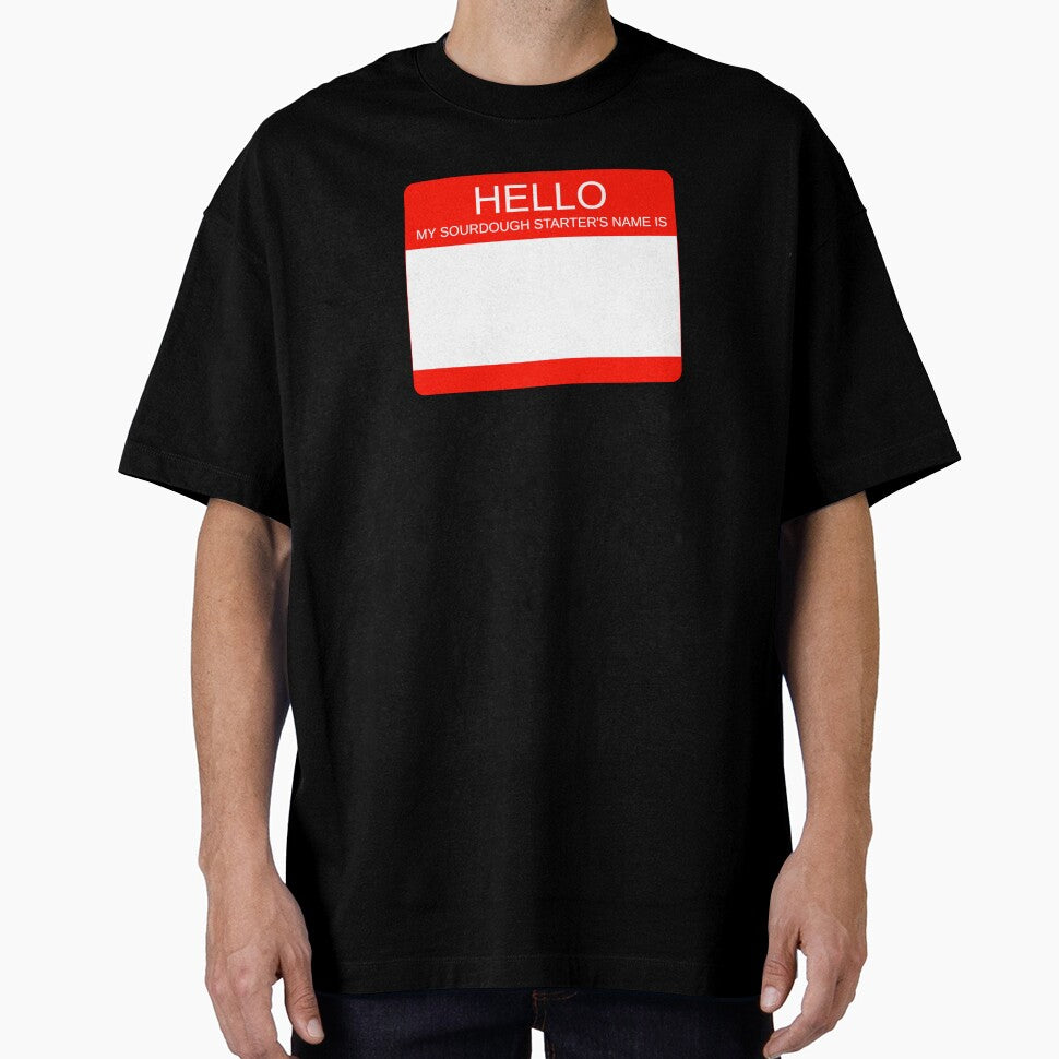 "Hello My Sourdough Starter's Name Is” Funny Sourdough Design (Red) by goldfishbubble