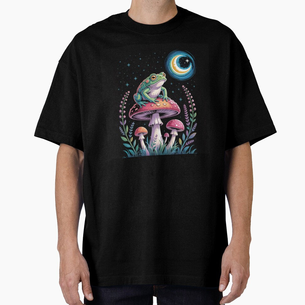 Cosmic Frog on the Mushroom – Illustrated Night Magic by FusiTink