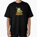 Tea-Drinking Frog on Tree Stump by Miximondo