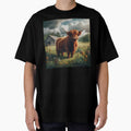 Highland Cow in field by DT creations