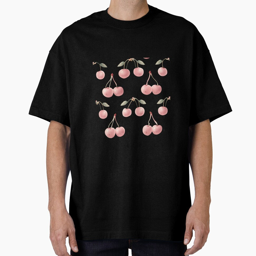 Cute Cherry Pattern | Retro Fruit Print by GoxyVision