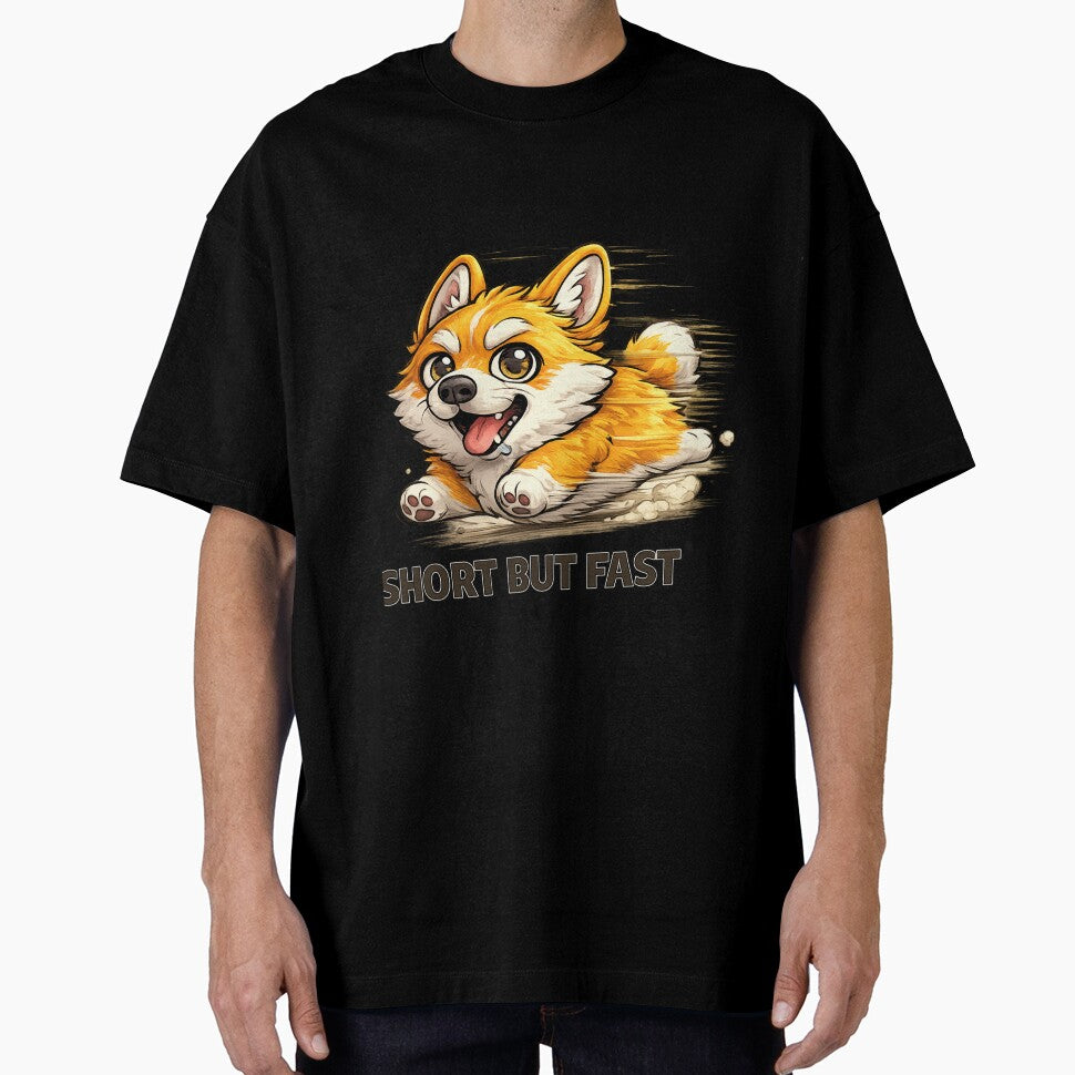 Funny Corgi Short But Fast Sticker | Cute Running Dog Meme Gift for Corgi Lovers by ArtByTripti