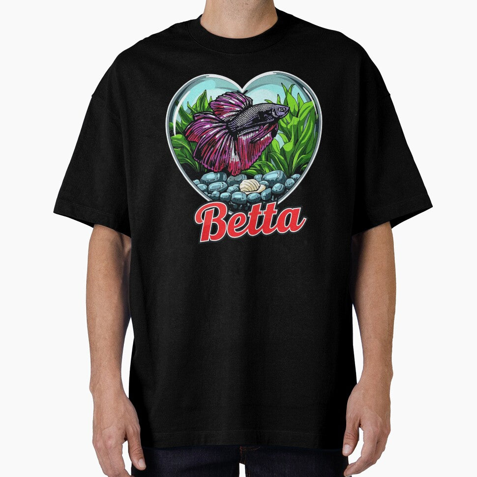 I Love Betta – Colorful Tropical Fish Illustration by Oriam Vision - Gaia Essence