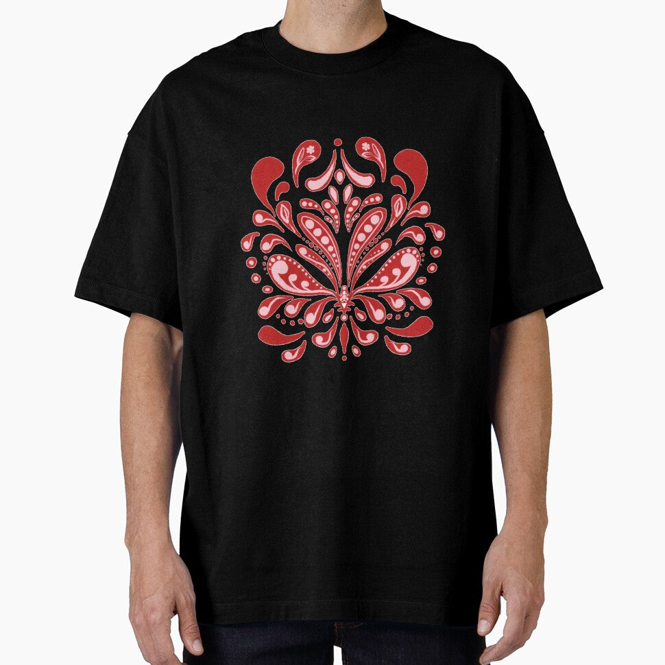 Cottagecore Indie Folk Flower in Red by nikamartinez