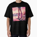 Sands, Shells, and Cowgirl Spells, Ocean Hues with Pink Boots Swells by EmeraldeaArt