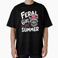 Raccoon head with the words "FERAL GIRL GIZE SUMMER" by MyNiceDesigns