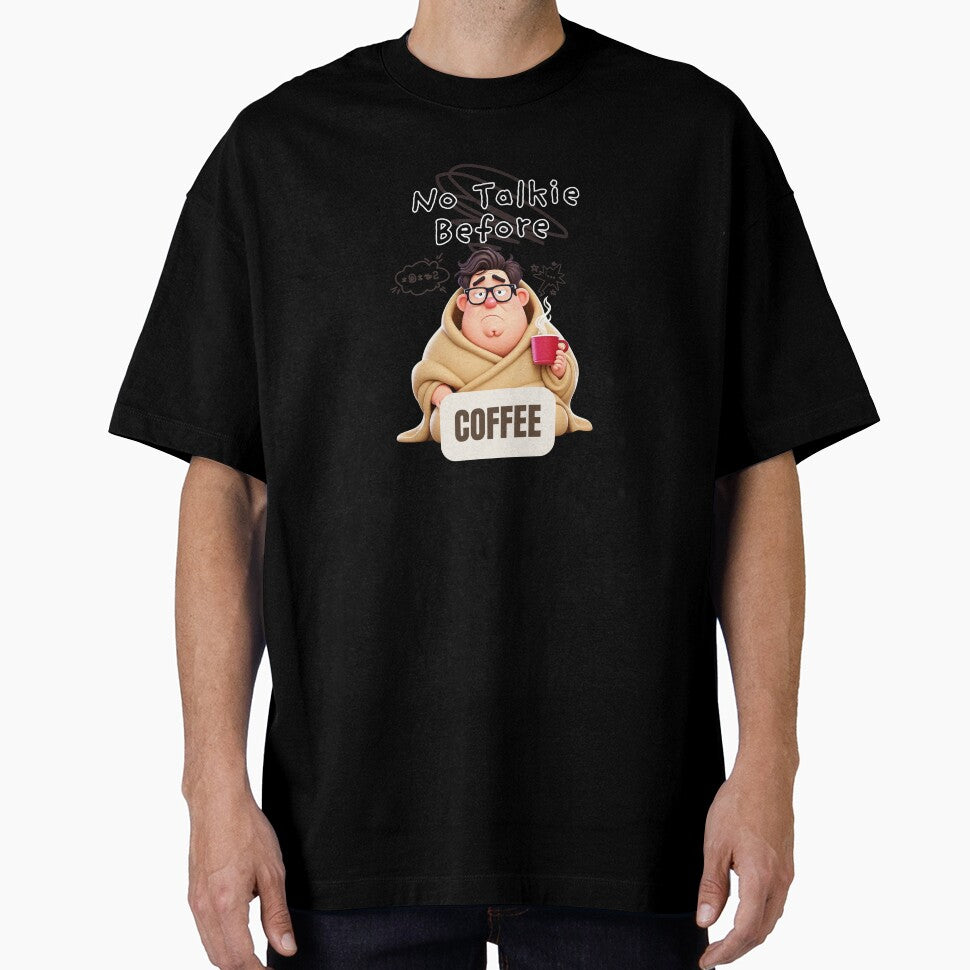 No Talkie Before Coffee – Funny Coffee Lover Shirt & Mug by BrewtifulMugs