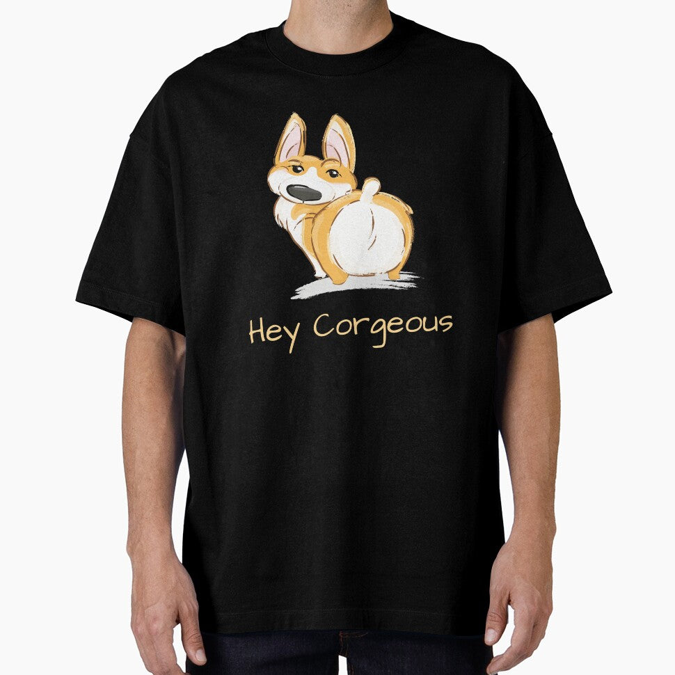 Hey Corgeous Cute Corgi Illustration by CLPDesignLab