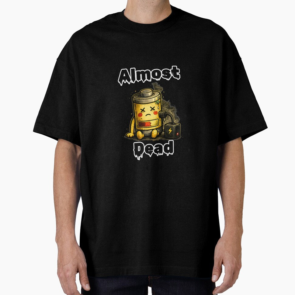 Social Battery Almost Dead Shirt – Low Energy Funny Introvert Aesthetic Tee by DesignTeamHub