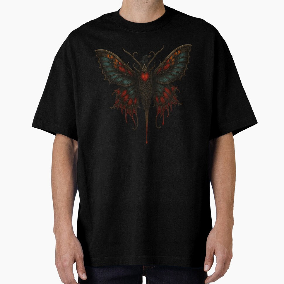 Raven Moth Gothic Symbolic Artwork by CottonandQuill