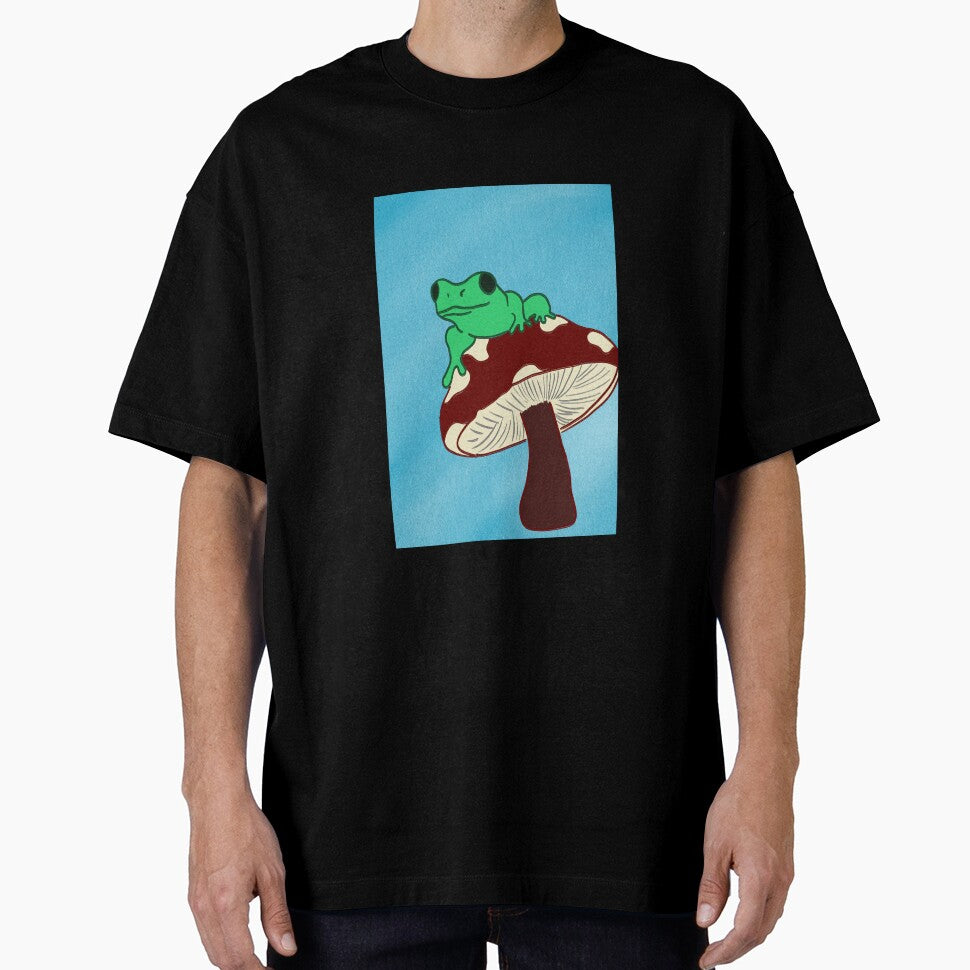 Frog on mushroom by BrookesGallery