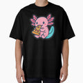 Axolotl Enjoying Pizza by Anime and 90s Style