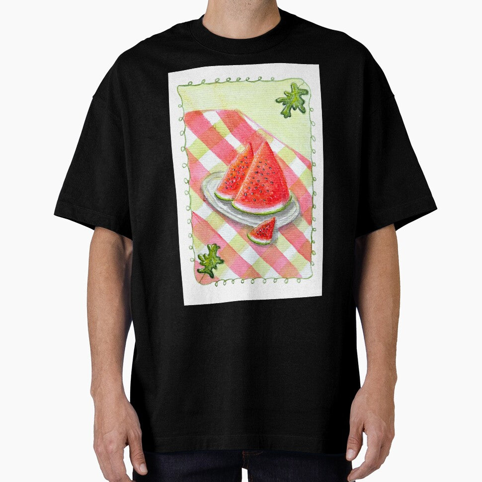 Watermelon Picnic Watercolor Illustration | Cozy Summer Art by Moo Ilustra