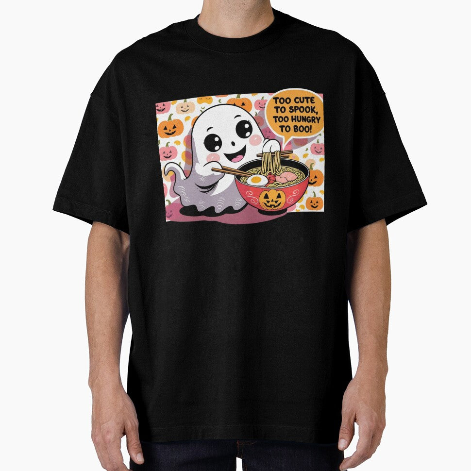 Kawaii Ghost Eating Ramen – Too Cute to Scary by All Creative Designer