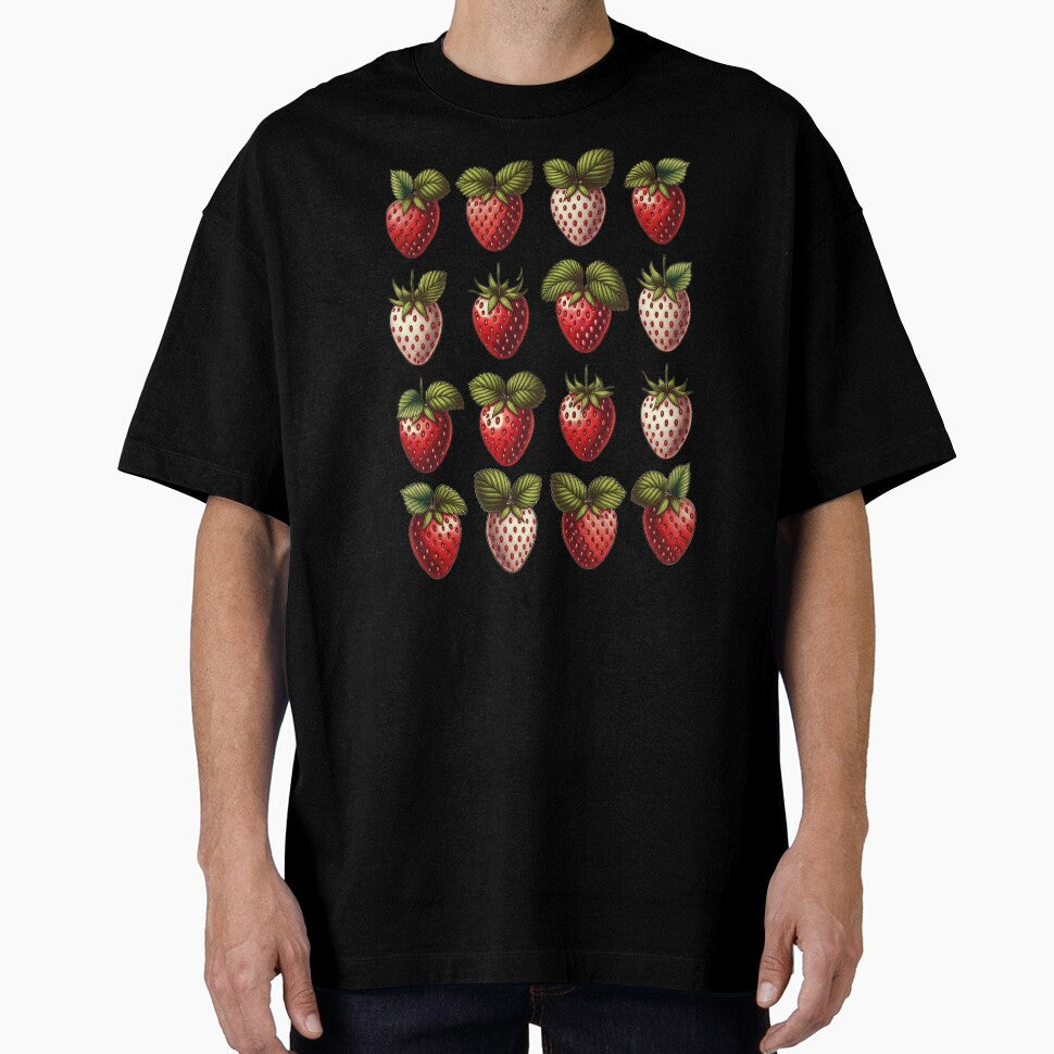 Retro Strawberry Pattern - Hand-drawn vintage design with a summer look by DI GIULIANO