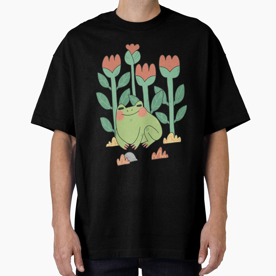 Frog in flowerfield by FishByNight
