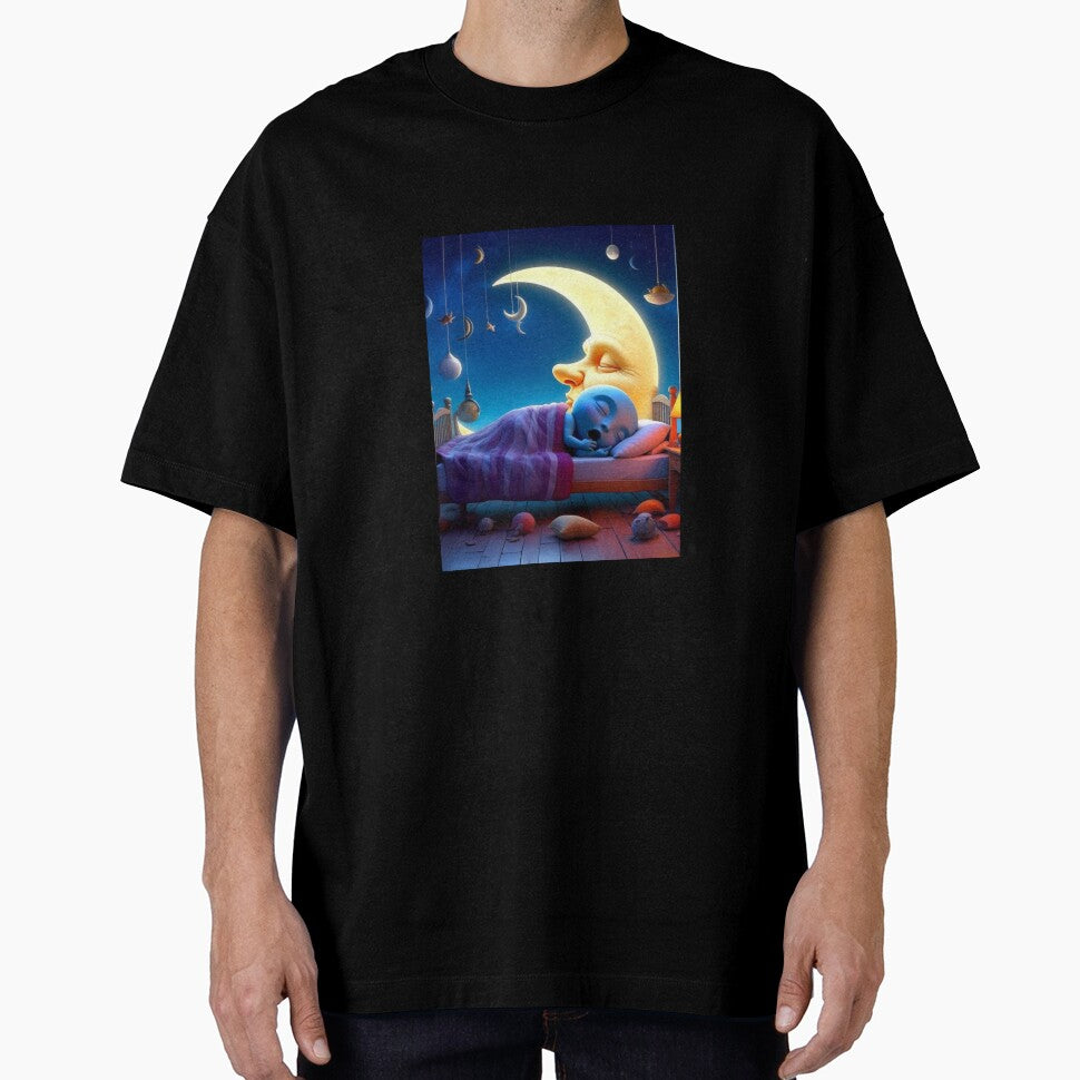 Sleepy Moon – “Rest Is Resistance” Celestial Quote Design by ashokreddy343