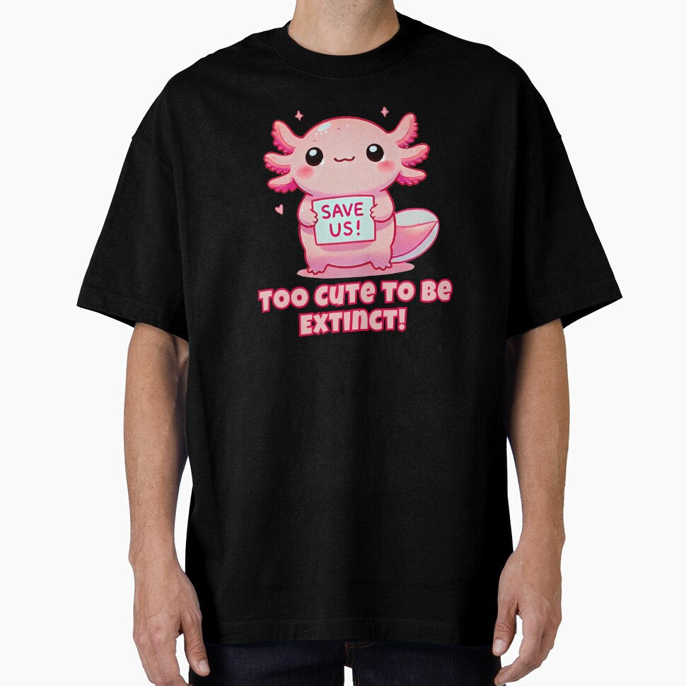 Cute Axolotl Sticker Too Cute To Be Extinct by SaavedraDesign
