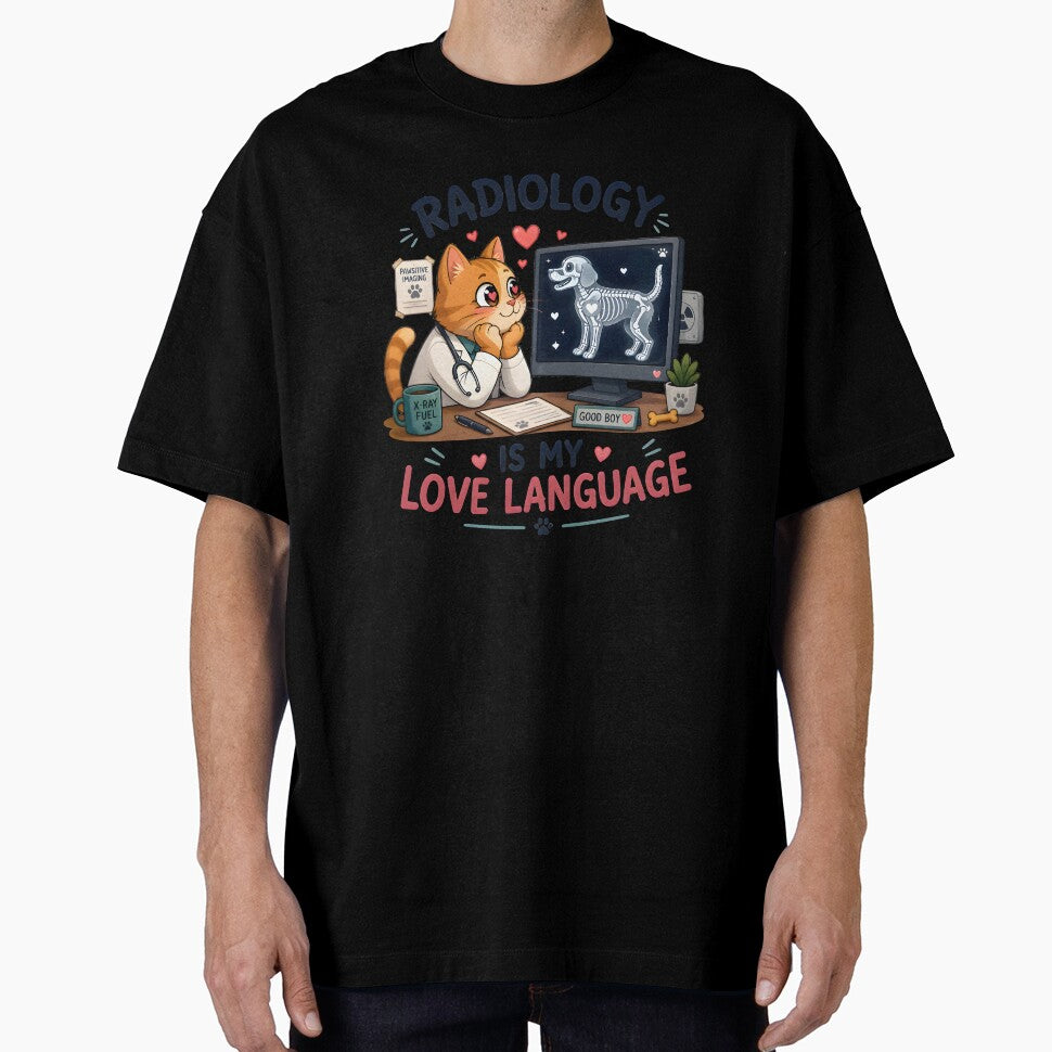 Radiology Is My Love Language Cat Design | Funny Veterinary Radiology Humor by Bettybee00