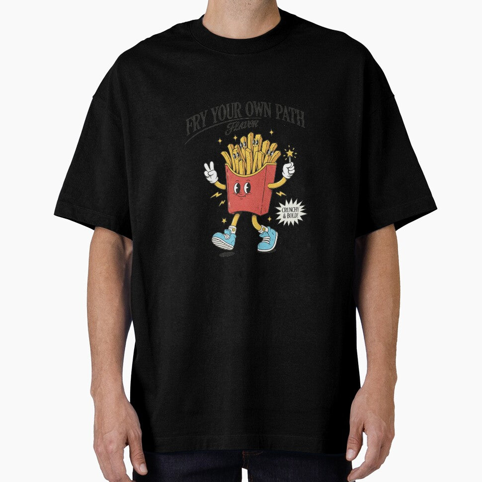 Fry Your Own Path - Retro French Fries Mascot by HoopeStylee