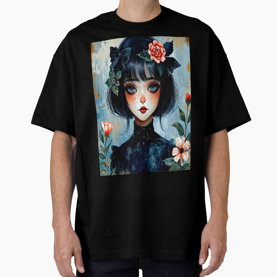Gothic Girl Floral Portrait by shaang