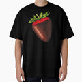 Chocolate Covered Strawberry Pattern - Black by Kelly  Gilleran