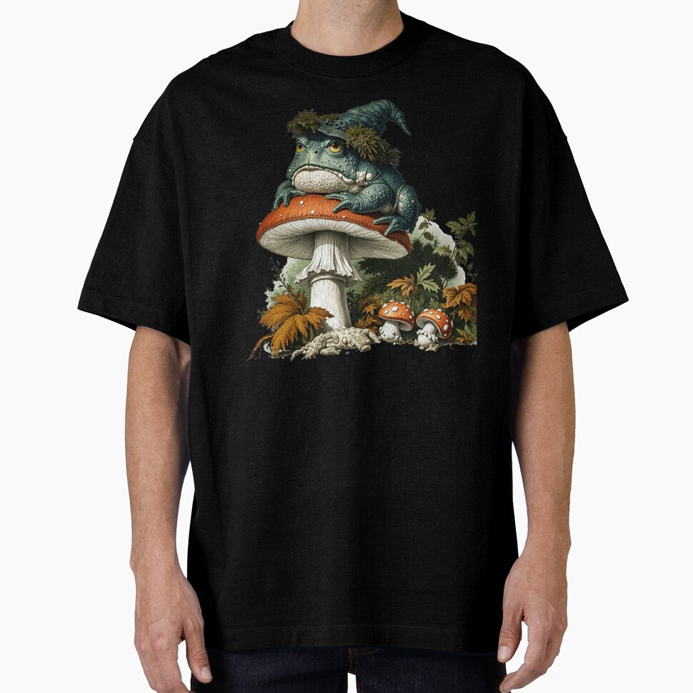 Whimsical Grumpy Toad on Toadstool by CircaSassy