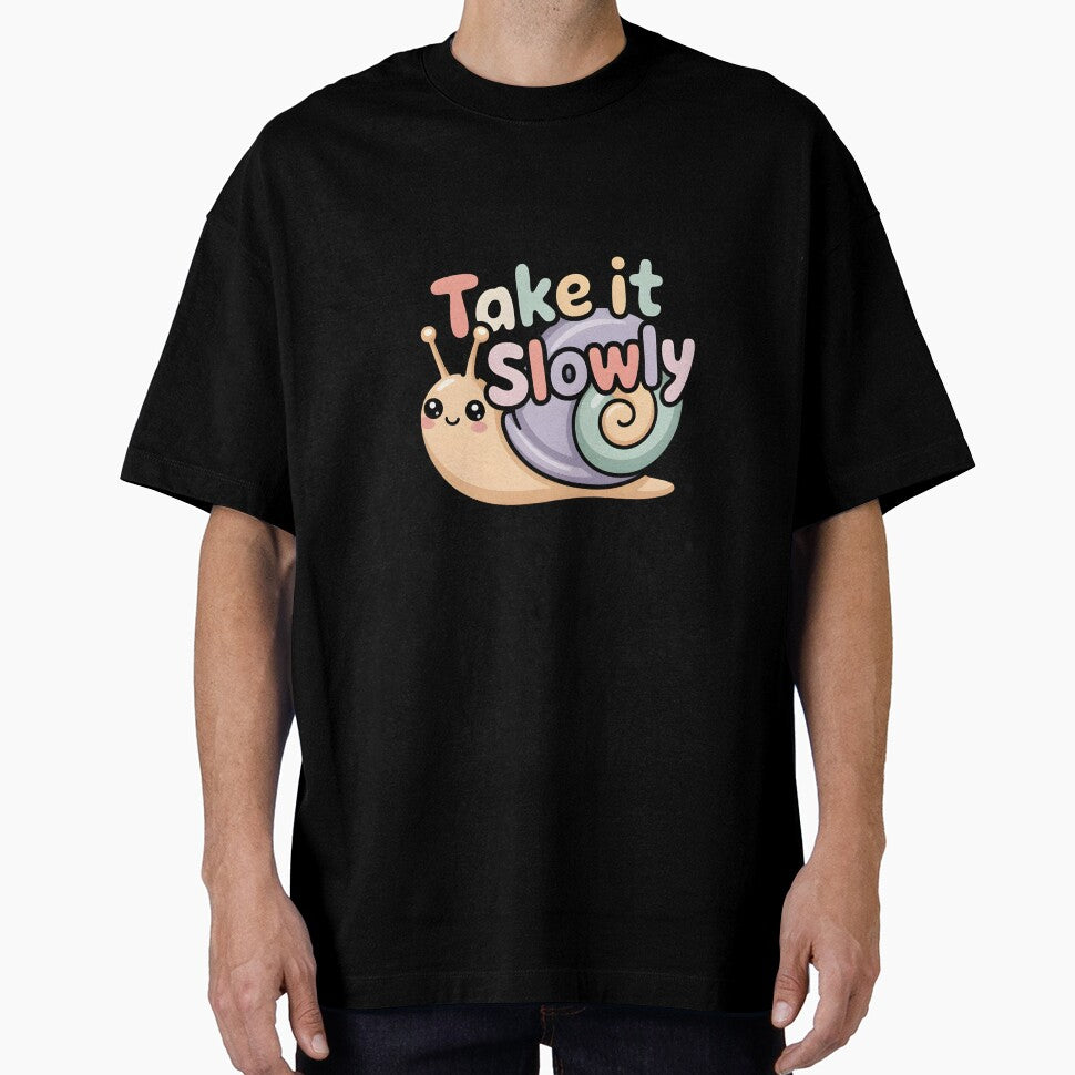 Take It Slowly – Cute Calm Snail Pastel Design by MAEshopstore
