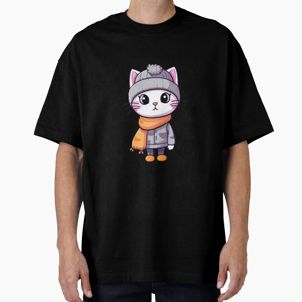 Cute Winter Kitten Digital Motif by zolarche