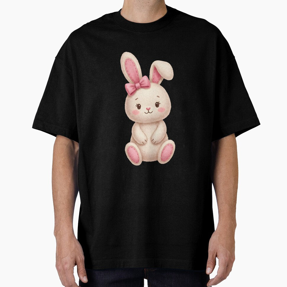 Coquette Aesthetic White Bunny with Ribbon, Soft Girl Style by SeGoArtDesign