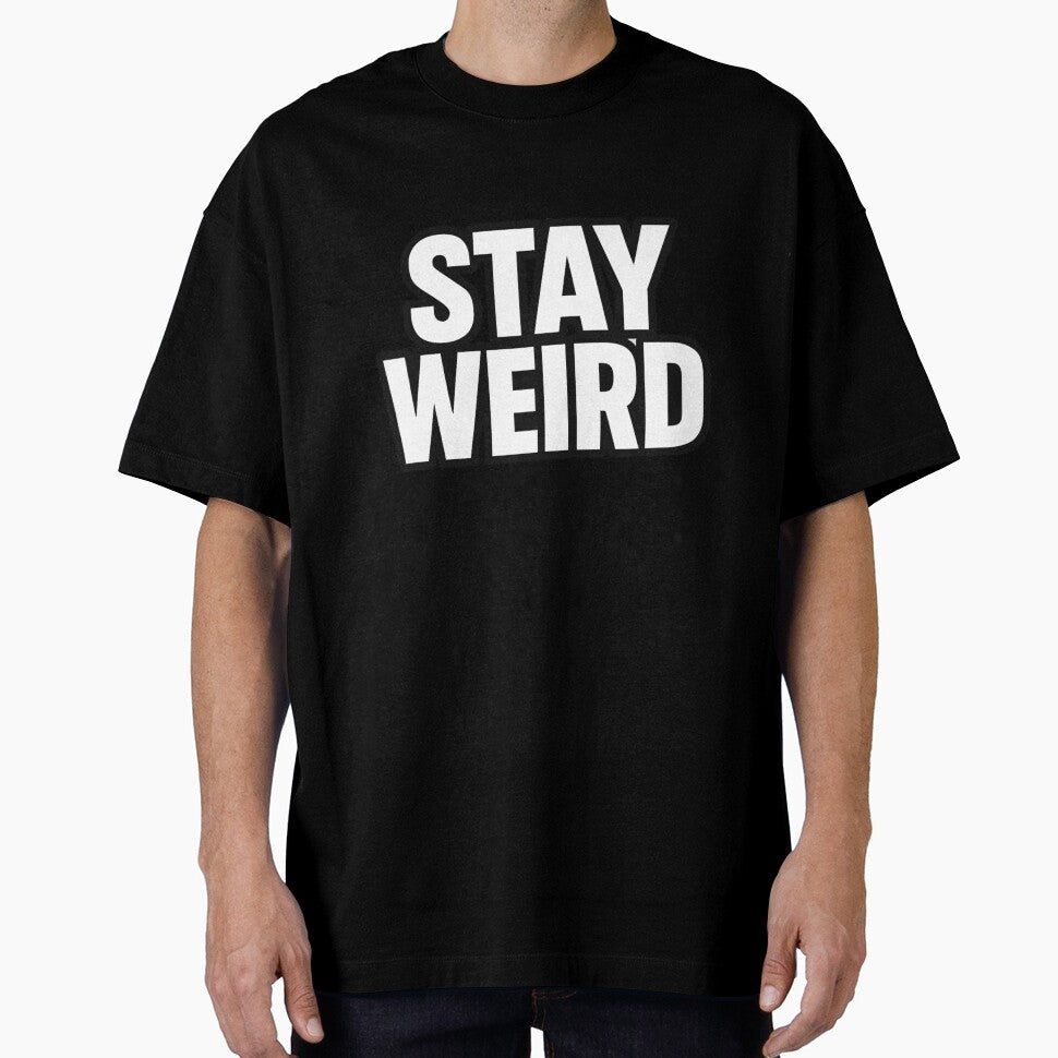 Stay Weird – Bold Typography Quote Design for Stickers & T-Shirts by RouniBoutique