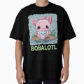 Cute Kawaii Axolotl Boba Blue Pink Expression Summer Fun by DesignByMai